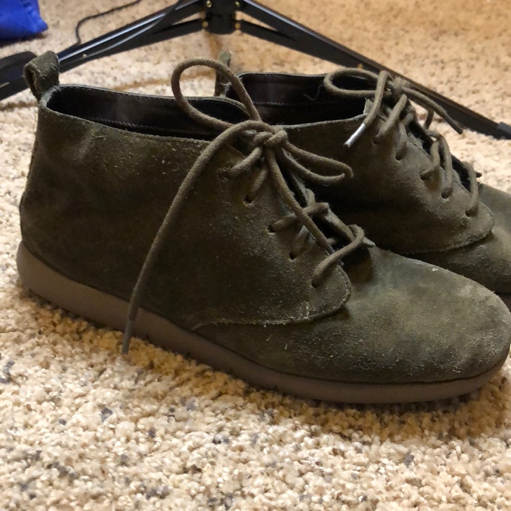 Olive Suede Aerosole Laceups